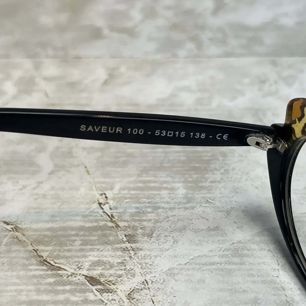 Jean Lafont Paris Saveur 100 Blk/Leopard Eyeglasses FRAMES ONLY 53-15-138
